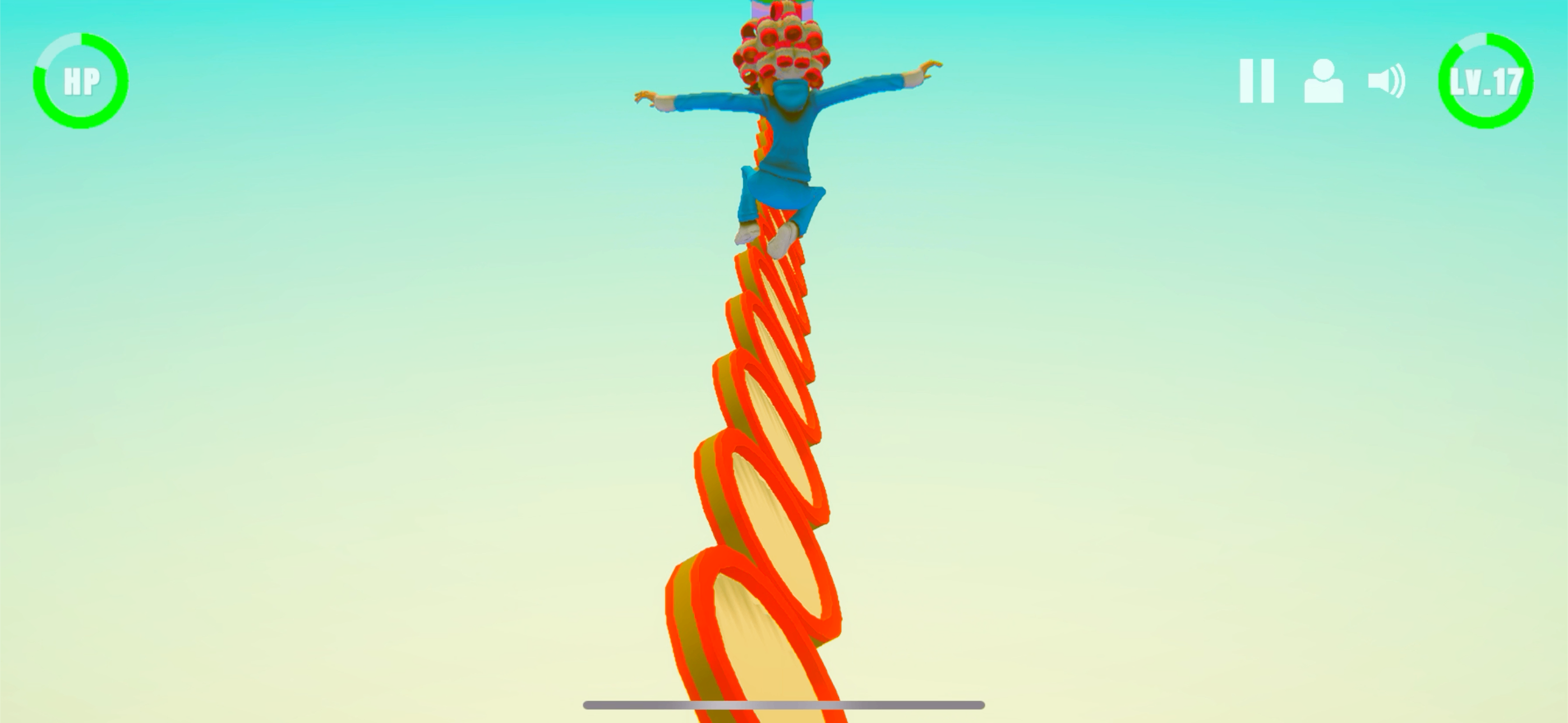 Jump Claire final level screenshot with epic platforming challenges